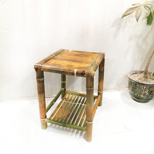 小桌子茶几复古风格小茶台竹子，简约花架放烧水壶，的架子竹制品家具