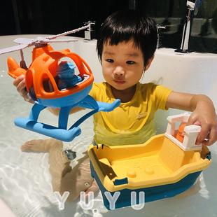 儿童多功能玩沙玩水工程车直升机战斗机益智模拟玩具开飞机的贝塔