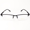 丹阳眼镜城理查德7555男士半框黑色架近视眼镜框/纯钛眼镜架