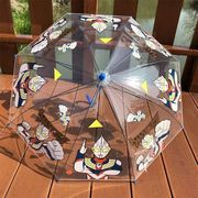 奥特曼透明伞卡通儿童，雨伞小学生男女孩，公主幼儿园直柄安全自动伞