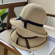 帽子女夏天户外海边出游度假沙滩遮阳帽可折叠渔夫帽防晒太阳帽子