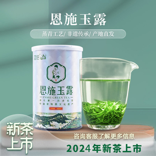 恩施玉露绿茶茶叶2024年新茶 蒸青茶叶富硒茶明前一级 品鉴装50克
