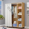 柜木质组装欧式简约现代经济型单人双人防尘衣柜移动衣柜1款暖白