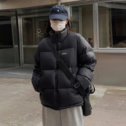 黑色时尚棉衣棉服女短款2023年冬季韩版小个子棉袄面包服