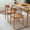 实木餐椅家用现代简约北欧纯实木椅子客厅小户型樱桃木原木餐桌椅