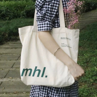 日系慵懒风手提袋，ins文艺简约大容量韩风单肩帆布，包包女chic学生