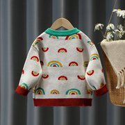 女童秋冬款毛衣外套，中小童2022洋气儿童，针织开衫上衣宝宝