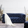 美式布艺沙发组合轻奢复古风格，铆钉拉扣单双三人，位客厅整装家具