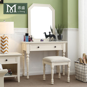 家具梳妆台美式全实木，梳妆台白色卧室，现代简约小户型地化妆