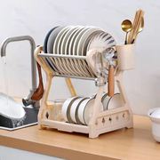 简约现代沥水碗架厨房置物架碗碟碗筷洗放用具收纳盒架餐具架子