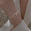 韩版S925银满天星珍珠手链女复古时尚双层气质优雅手环创意手饰潮