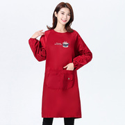 防水围裙袖套套装水产专用工作服女时尚厨房家用防油围腰韩版