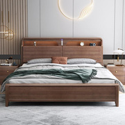 新中式金丝檀木床实木主卧双人床1.8米简约现代床1.5米储物家具