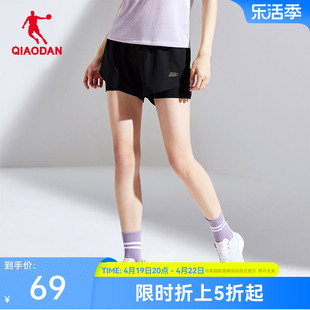 中国乔丹运动短裤女2024夏季速干防走光女士，裤子跑步裤健身