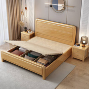 榉木实木床1.5M工厂1.8米双人床经济型1.35米1.2米儿童实木床