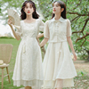 新中式国风改良年轻款少女，旗袍连衣裙子，汉服元素春夏闺蜜两件套装
