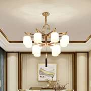 新中式全铜吊灯客厅灯具现代简约大气中国风禅意餐厅卧室铜灯