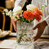 高级感轻奢花瓶摆件玻璃，透明高档水养，水培鲜花玫瑰百合客厅ins风