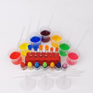 塑料6孔试管架儿童趣味科学小实验幼儿园，学生diy器材，玩教具套装组