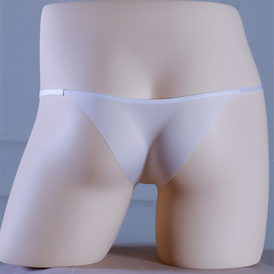 男士性感内裤夏季冰丝超薄细带一片式无痕超低腰透明小三角内衣裤