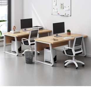 办公桌工位简约现代单人职员，工作桌办公室桌椅组合电脑桌台式家用