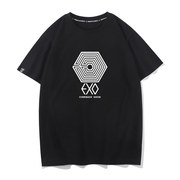 EXO周边短袖T恤男女印花粉丝应援服明星衣服体恤半袖