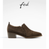 fed一脚蹬深口单鞋女冬季靴子尖头粗跟裸靴女款R1002-ZFA903