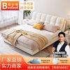 现代简约科技布床小户型卧室1.8米储物双人床榻榻米软床设计师款