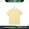 日本直邮Champion冠军男士运动T恤短袖刺绣柠檬黄圆领徽标潮流
