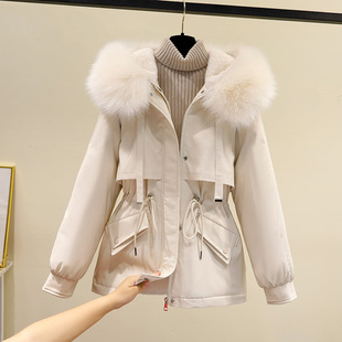 2021年秋冬羽绒棉服韩版派克服短款小个子加绒加厚外套女棉衣