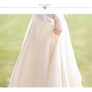 超仙森系吊带轻婚纱，白色简约小个子领证登记连衣裙新娘订婚礼服女