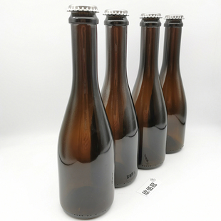 375毫升铁盖香槟瓶29mm啤酒盖起泡酒瓶子啤酒瓶葡萄酒泡酒玻璃瓶