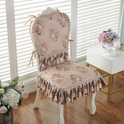 欧式餐桌布椅垫椅套，高档椅子套罩可爱粉色椅套粉色椅垫梳妆椅垫