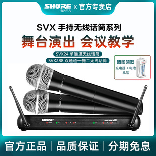Shure/舒尔 SVX24 288/PG28 58一拖二专业无线麦克风演出手持话筒