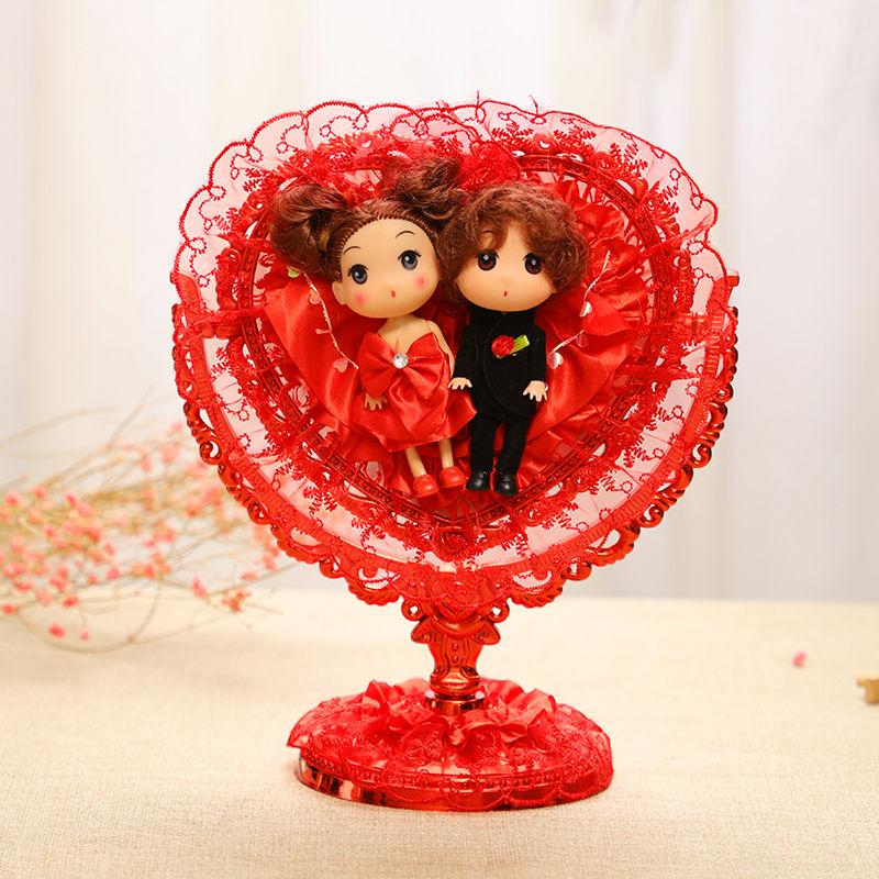 Wedding Red Mirror bride Dowry Wedding celebration Desktop Portable Cartoon New personality Dowry Cosmetic mirrorin the Family/Personal Cleaning Tools , Sanitary appliances/Bathroom accessories , Non-portable with a mirror , Mirror cabinet/Mirror category - from Buy2taobao.com to provide professional Taobao agent buy service