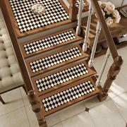 菱格玉兰实木楼梯垫踏步垫防滑地垫家用室内转角阶梯式楼梯地毯