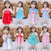 夏装女童裙子0-1-2-3-4-5-6岁女宝宝连衣裙婴，儿童汉服唐装中国风