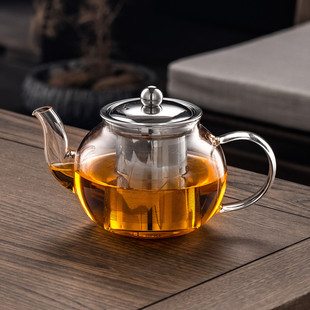 加厚耐高温玻璃茶壶泡茶家用不锈钢，过滤内胆冲茶器，功夫茶壶大容量