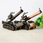 仿真金属铁艺军事坦克大炮模型家居装饰工艺摆件送战友同事