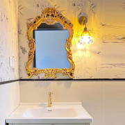 欧式浴室镜美式卫浴镜子，洗手间艺术酒店壁饰，梳妆台镜婚礼壁挂镜子