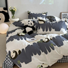 熊猫印花纯棉四件套全棉被套床单床笠保暖4件套床上用品家纺床品