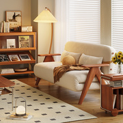 法式复古实木单人沙发，床小户型折叠两用多功能，客厅伸缩双人沙发床