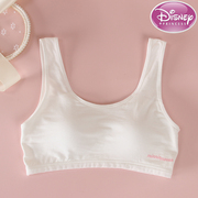 迪士尼少女文胸抗菌莫代尔，薄纯白12-15岁女孩，背心式内衣