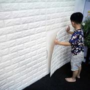 补墙神器家用立体3d凹凸瓷砖墙贴白色文化砖墙纸仿砖型纹壁纸自粘