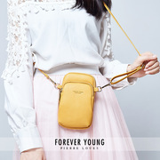 糖果色女士手机包韩版纯色女式单肩包时尚，简约斜跨包迷你手机包