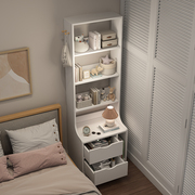 床头书架落地简易家用小型卧室床头柜子，窄缝小书柜靠墙收纳置物架