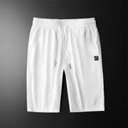 夏季士欧货白色短裤，宽松跑步时尚休闲运动五分沙滩裤男装短裤子