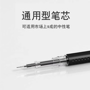 中性笔芯全针管子弹头0.5mm红色蓝色黑色中性笔通用替芯