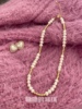 噜噜韩国饰品复古金珠珠，天然淡水珍珠，发饰毛衣卫衣项链设计师