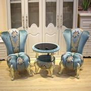 欧式阳台桌椅休闲椅茶几桌椅套件实木美容院沙发三件套八件套